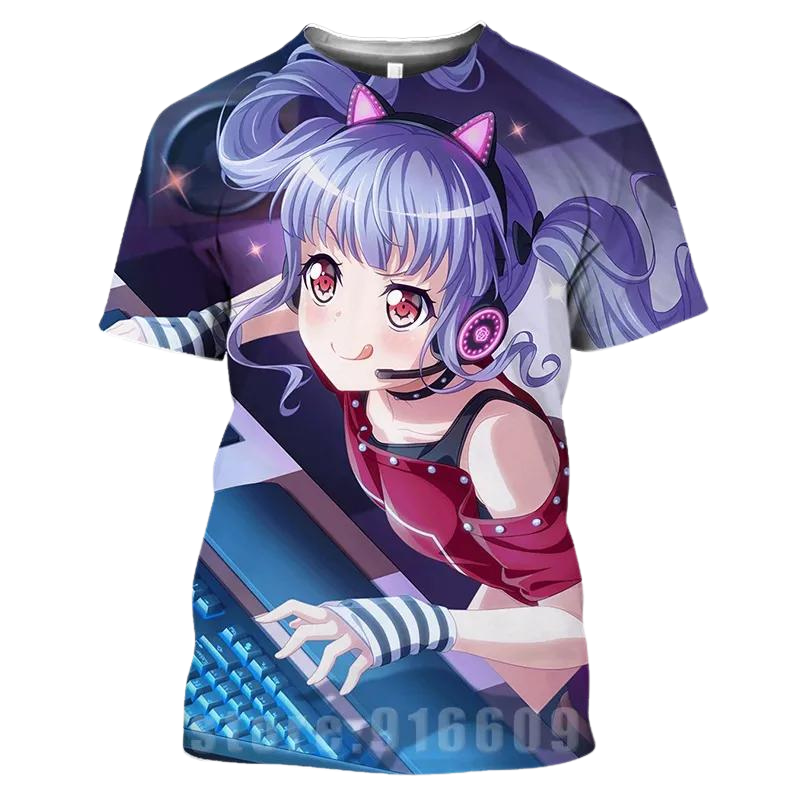 3d Anime Idol Girl T Shirt