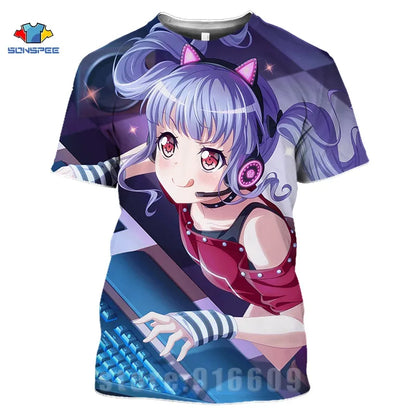 3d Anime Idol Girl T Shirt