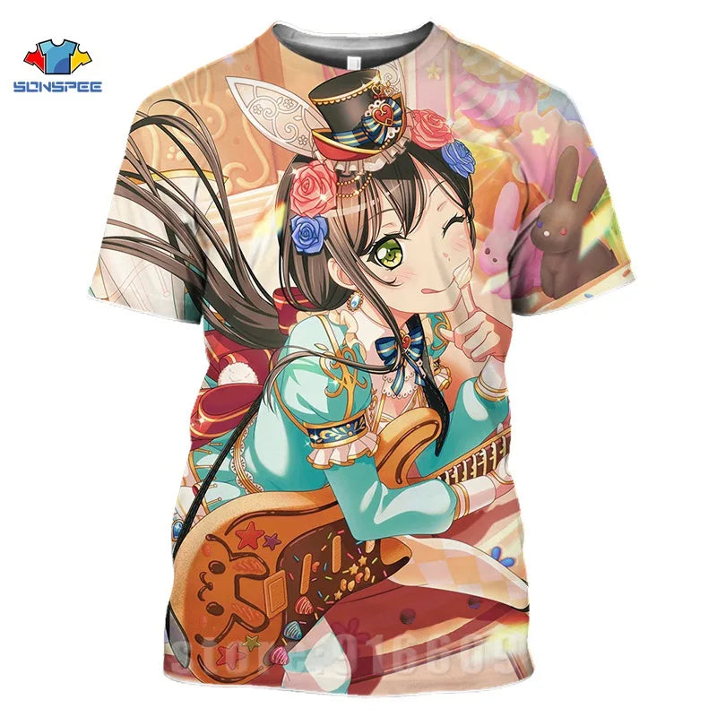 3d Anime Idol Girl T Shirt