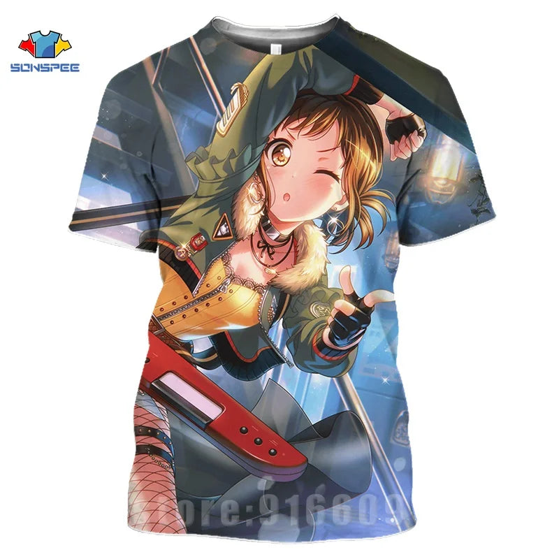 3d Anime Idol Girl T Shirt